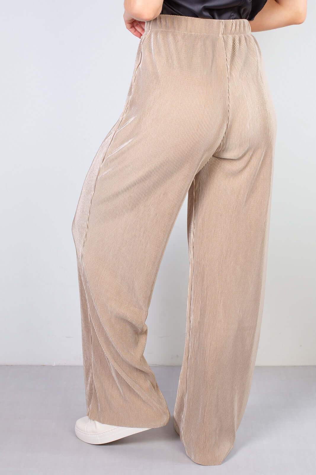 Calça feminina pantalona plissada 51074 - Enluaze