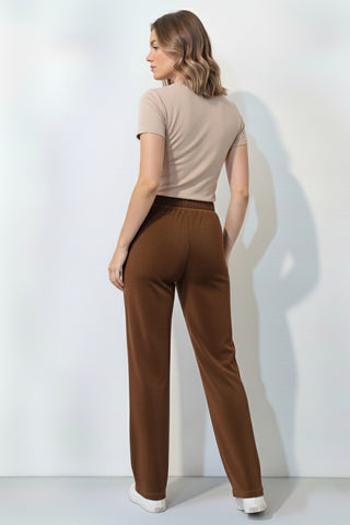 Calça feminina pantalona plissada 51074