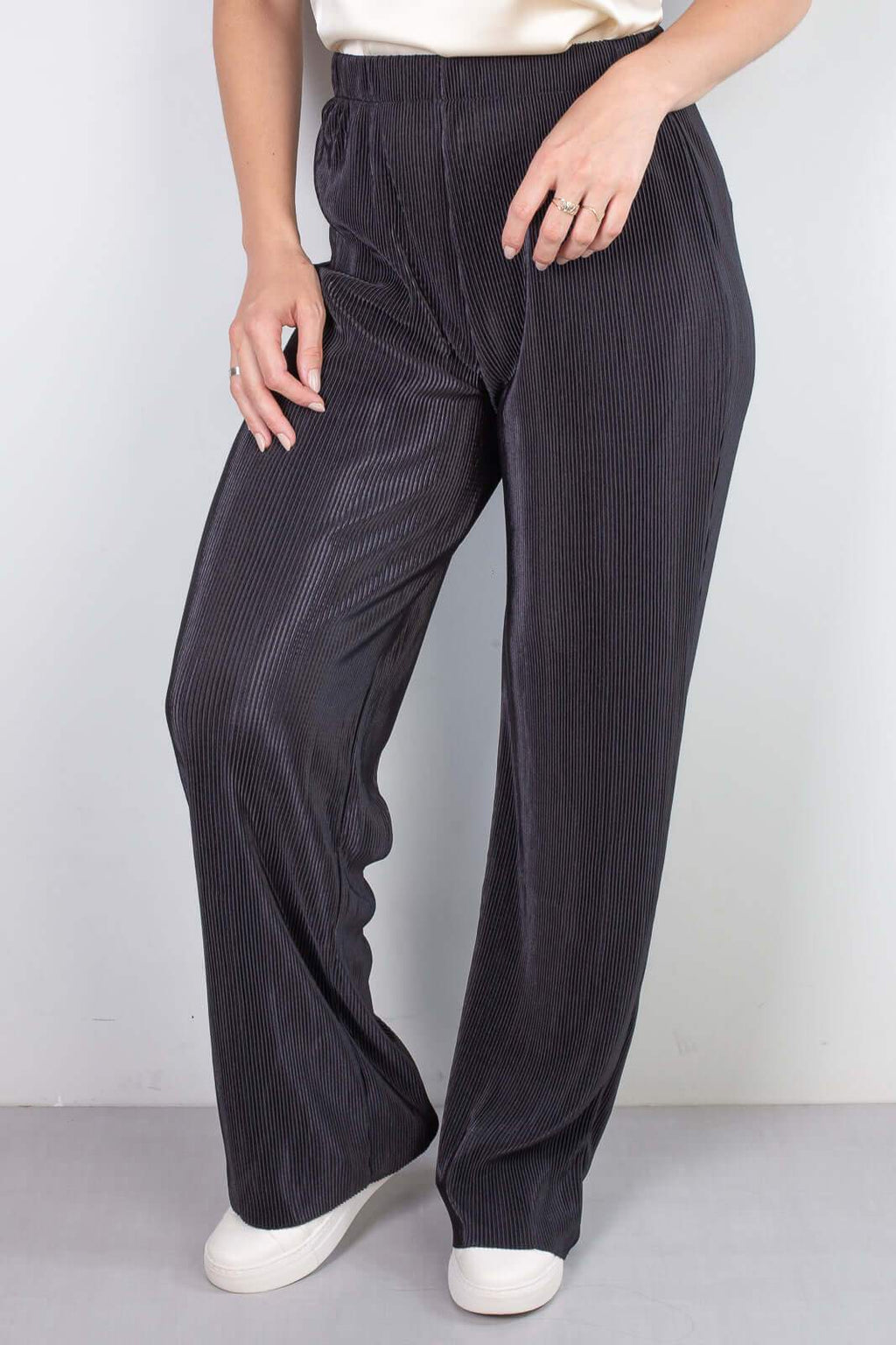 Calça feminina pantalona plissada 51074 - Enluaze