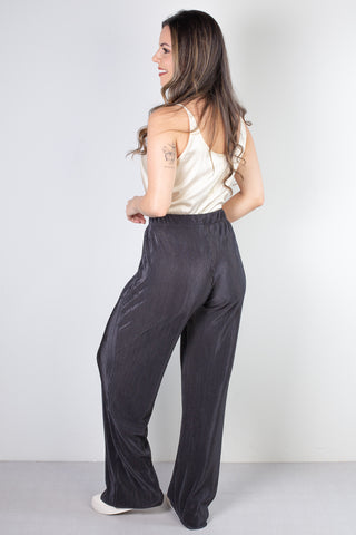 Calça feminina pantalona plissada 51074