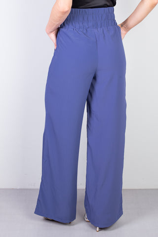 Calça feminina pantalona com elástico 51129