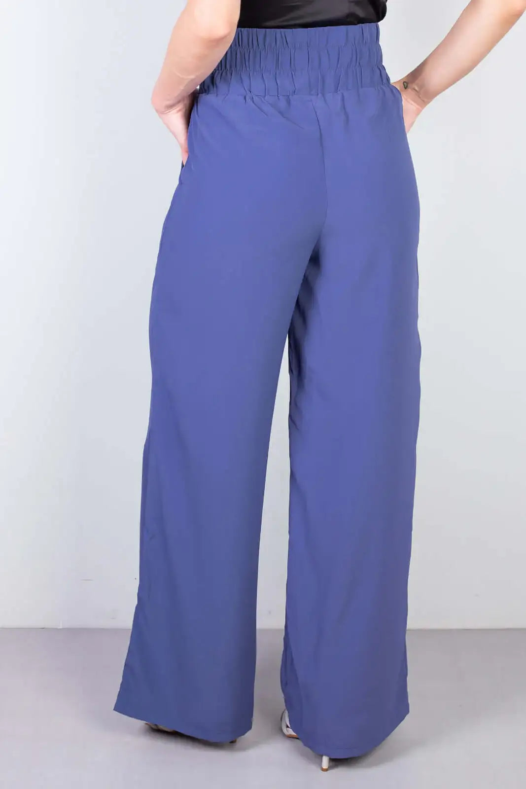 Calça feminina pantalona com elástico 51129 - Enluaze