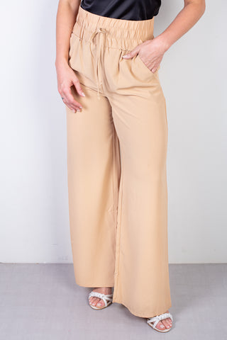 Calça feminina pantalona com elástico 51129