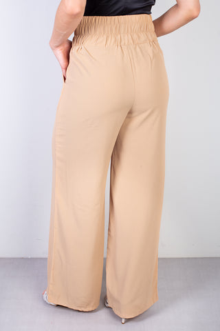 Calça feminina pantalona com elástico 51129