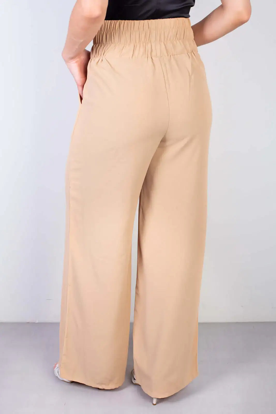 Calça feminina pantalona com elástico 51129 - Enluaze