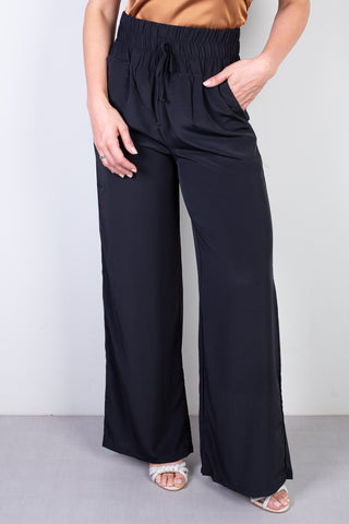 Calça feminina pantalona com elástico 51129
