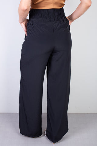 Calça feminina pantalona com elástico 51129