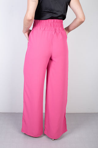 Calça feminina pantalona com elástico 51129