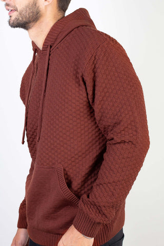 Blusão de malha masculino com capuz 50617 - Enluaze - Vestuário e Acessórios em Couro Legítimo