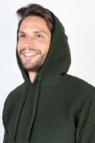 Blusão de malha masculino com capuz 50617 - Enluaze - Vestuário e Acessórios em Couro Legítimo