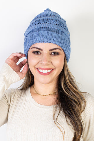 Gorro feminino de malha tricô 61150