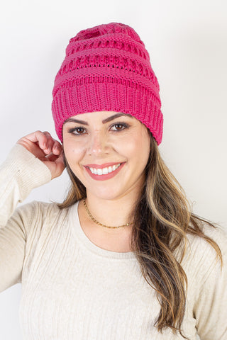 Gorro feminino de malha tricô 61150