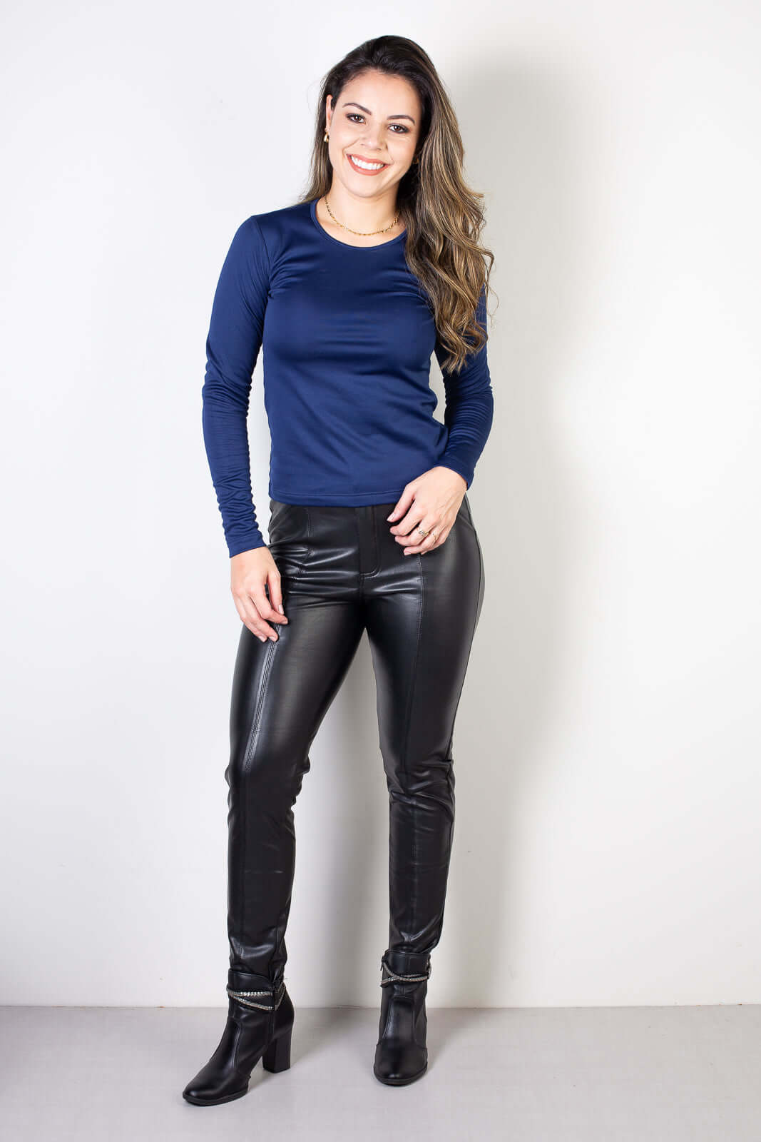 Frio Feminina Decote V Blusa Termica Inverno Blusa Térmica