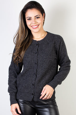Casaco de malha feminino com botões 61567