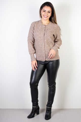 Casaco de malha feminino com botões 61567