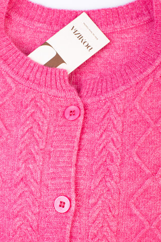 Casaco de malha feminino com botões 61567