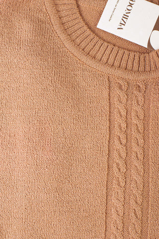 Blusa de malha feminina detalhe tranças 61590 - Enluaze - Vestuário e Acessórios em Couro Legítimo
