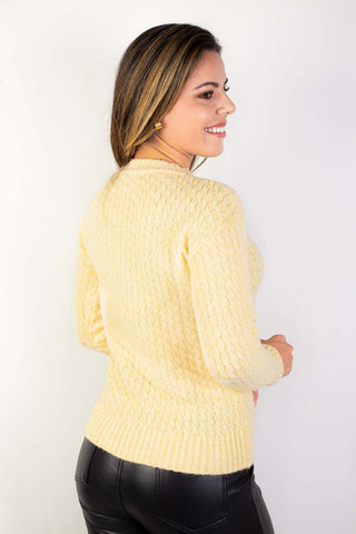 Blusa de malha feminina 61592 - Enluaze - Vestuário e Acessórios em Couro Legítimo
