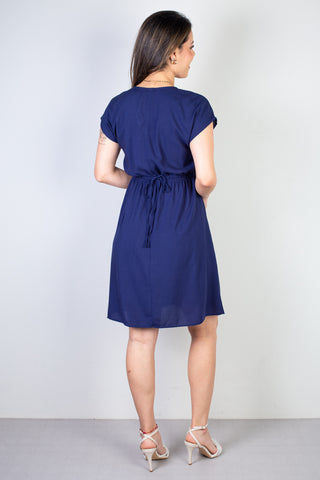 Vestido curto feminino com elástico 51156