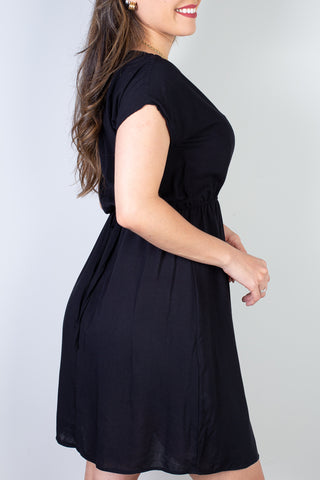 Vestido curto feminino com elástico 51156