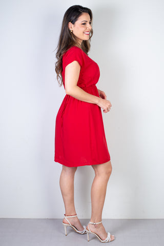 Vestido curto feminino com elástico 51156