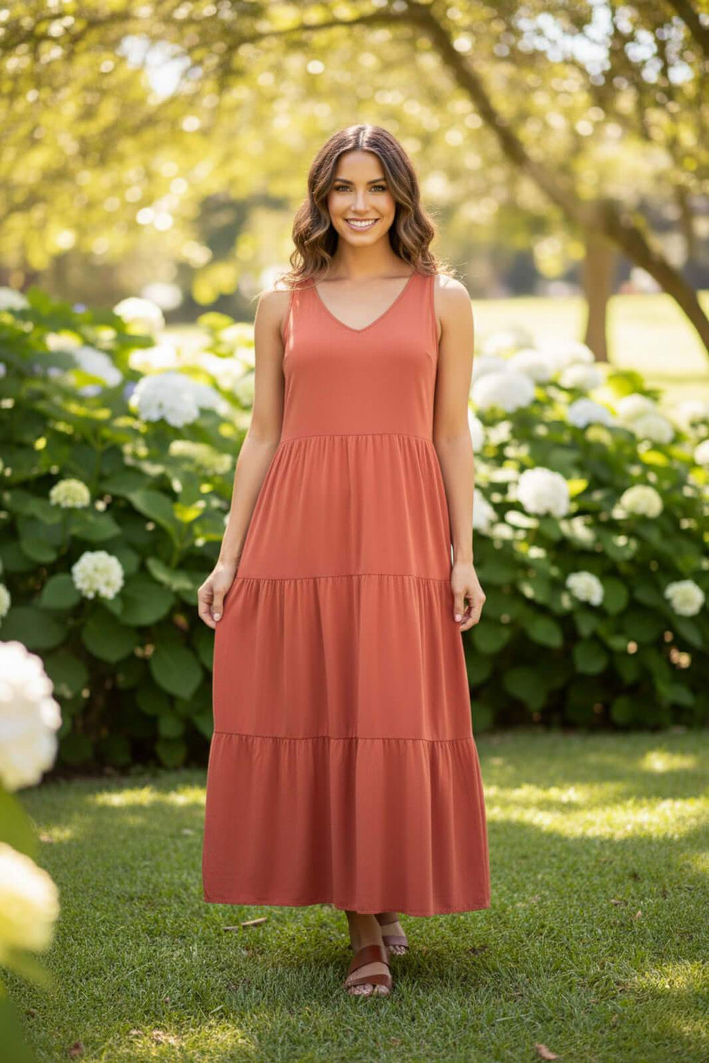 Vestido midi regata babados 51290 - Enluaze