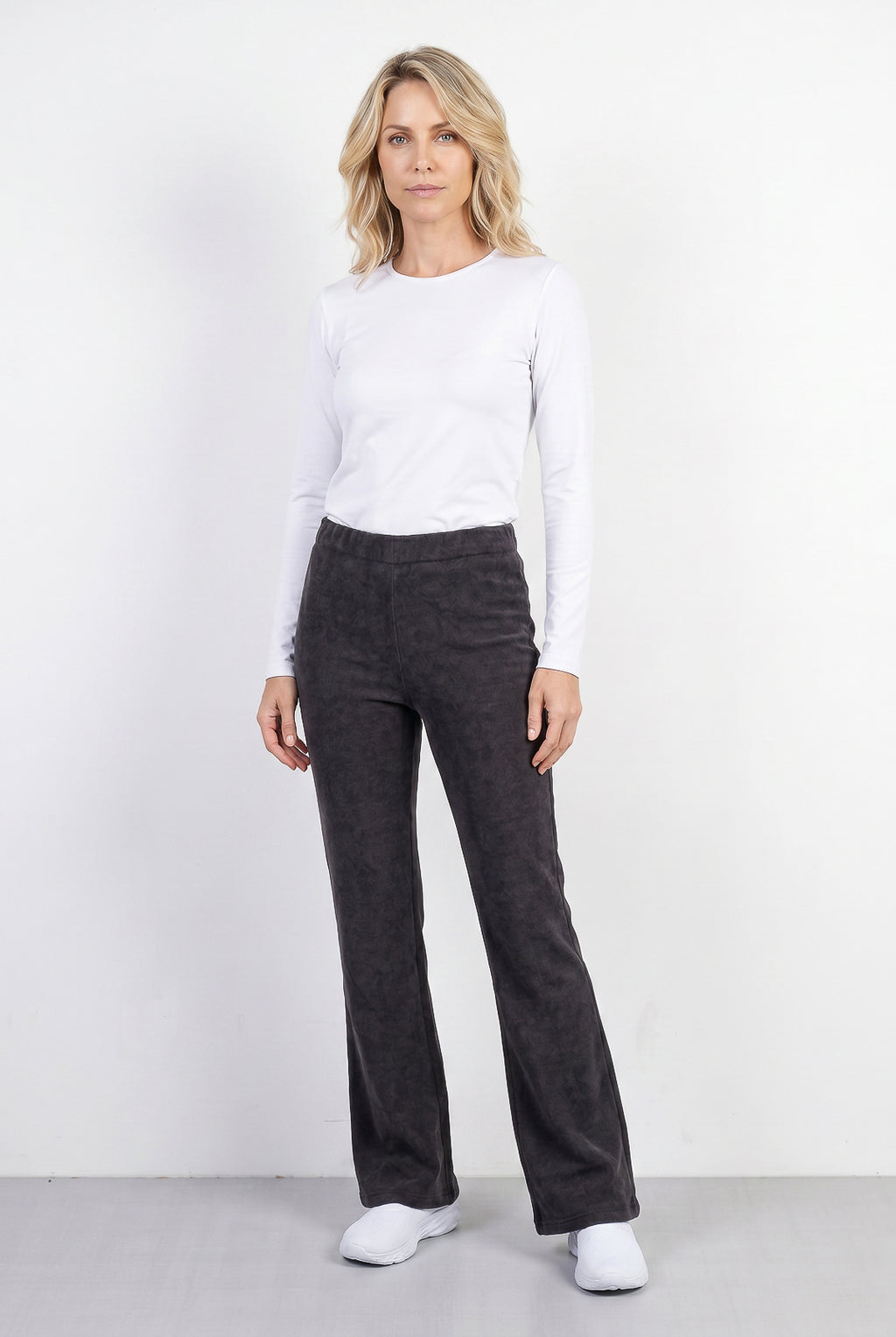 Calça flare feminina de malha 61180