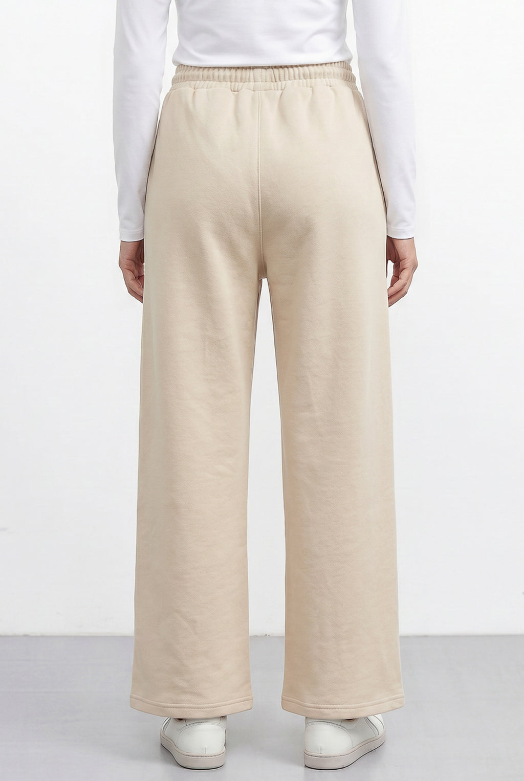 Calça moletom feminina reta com bolsos 61373