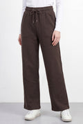Calça moletom feminina reta com bolsos 61373