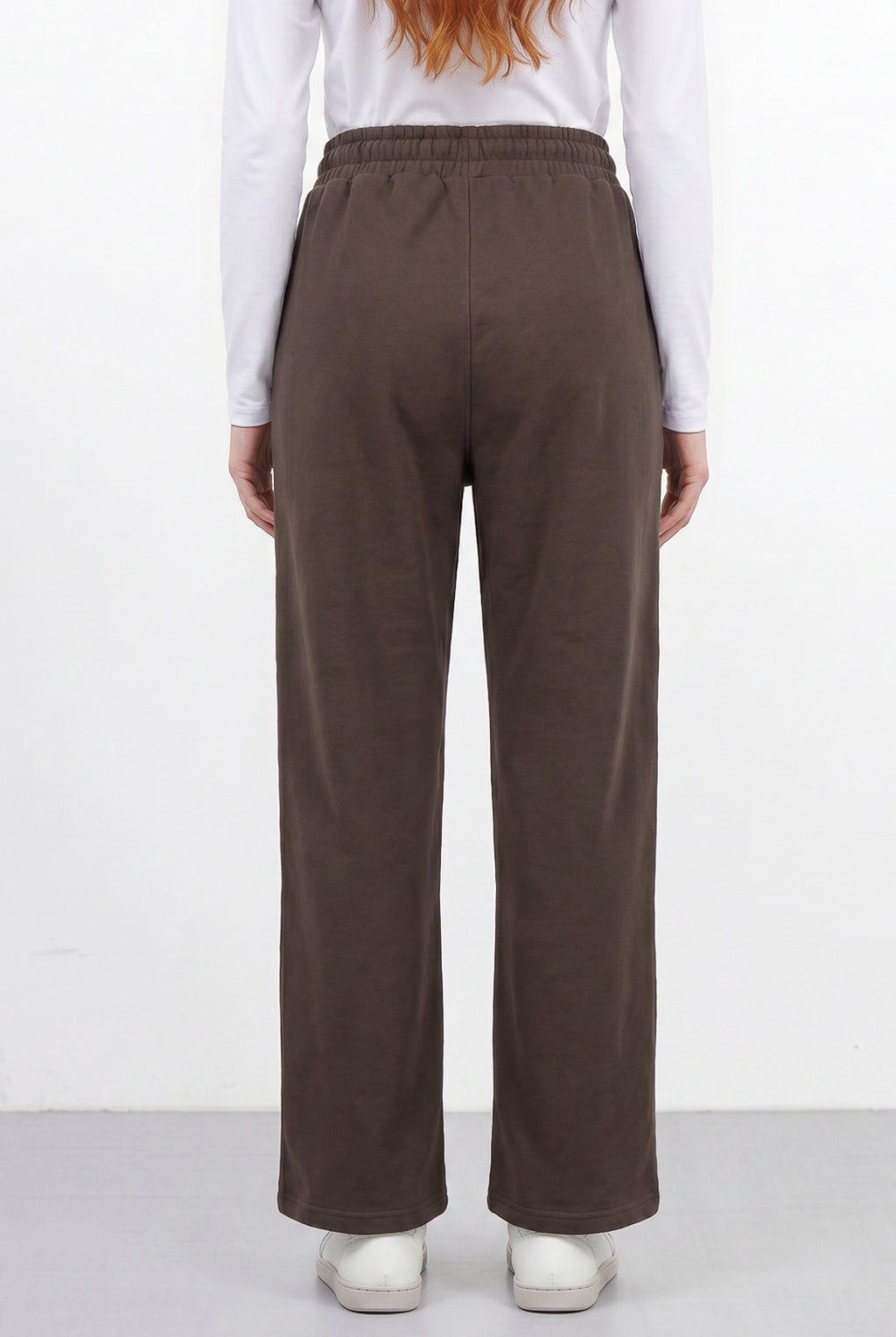 Calça moletom feminina reta com bolsos 61373