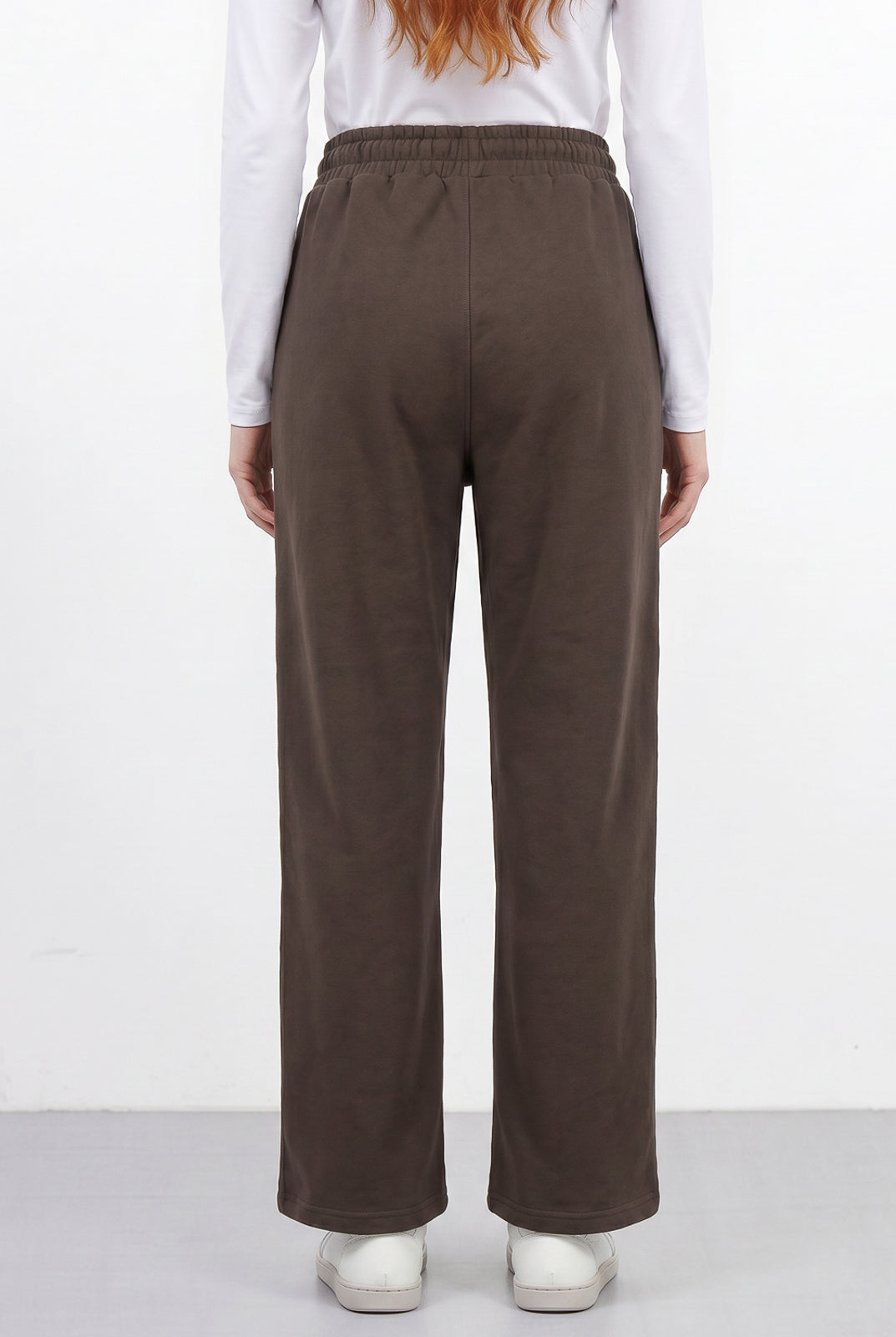 Calça moletom feminina reta com bolsos 61373