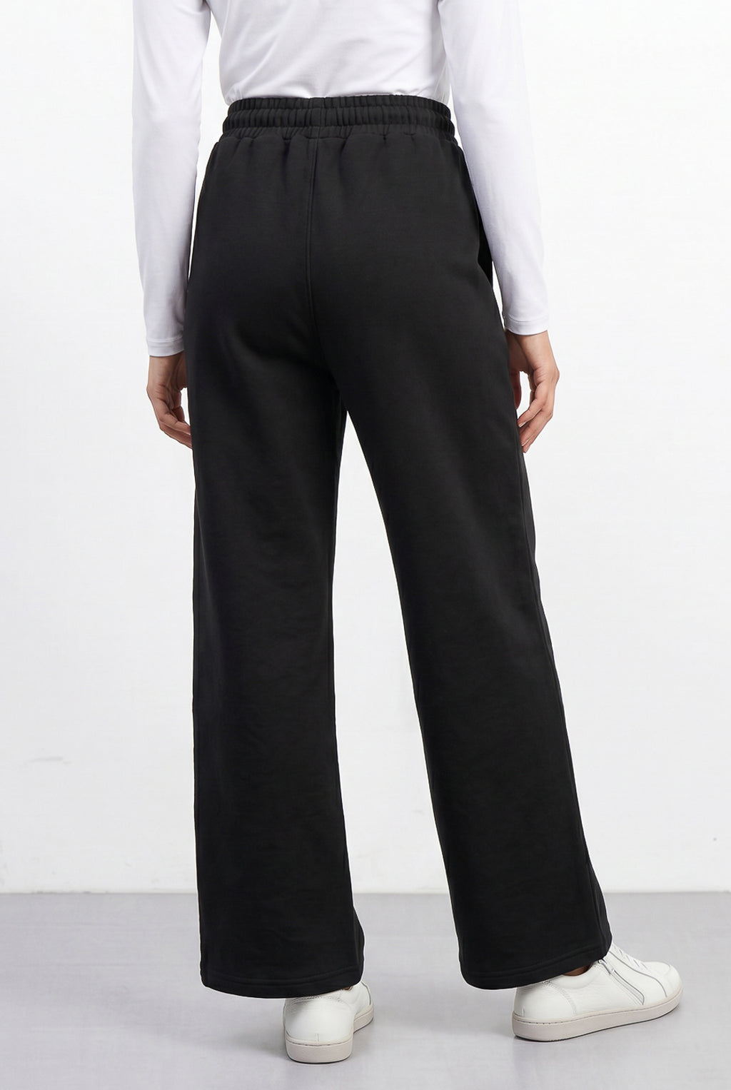 Calça moletom feminina reta com bolsos 61373
