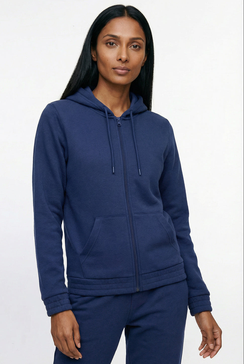Jaqueta feminina moletom com capuz 61377