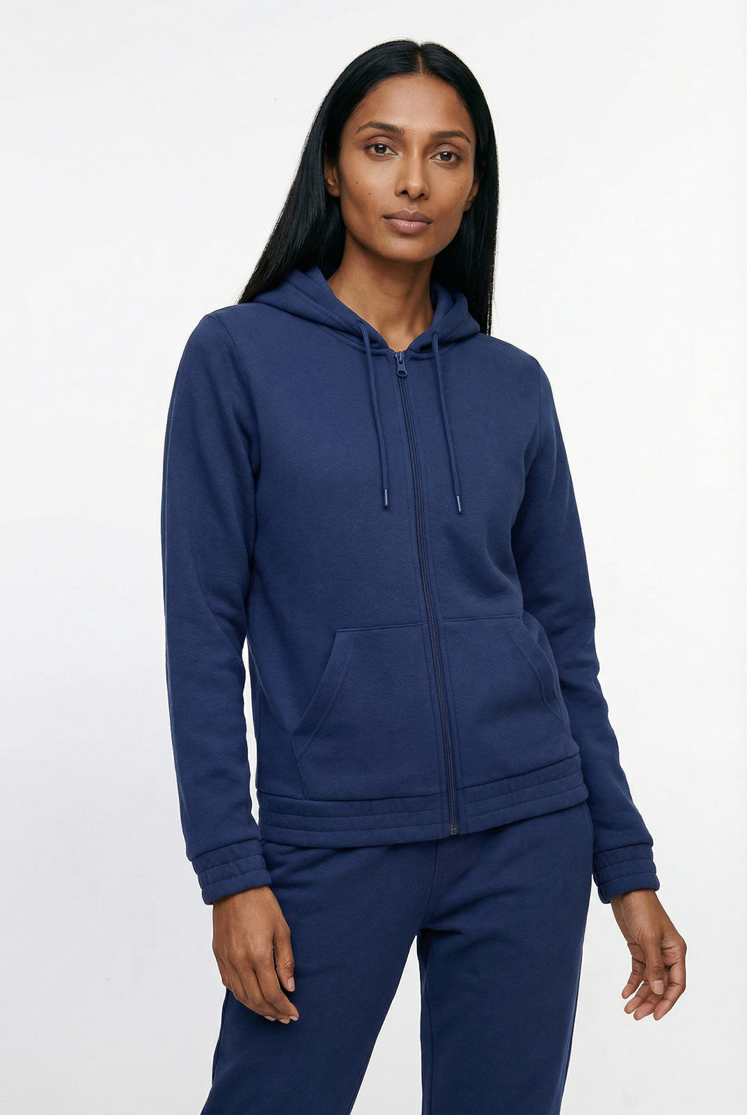 Jaqueta feminina moletom com capuz 61377