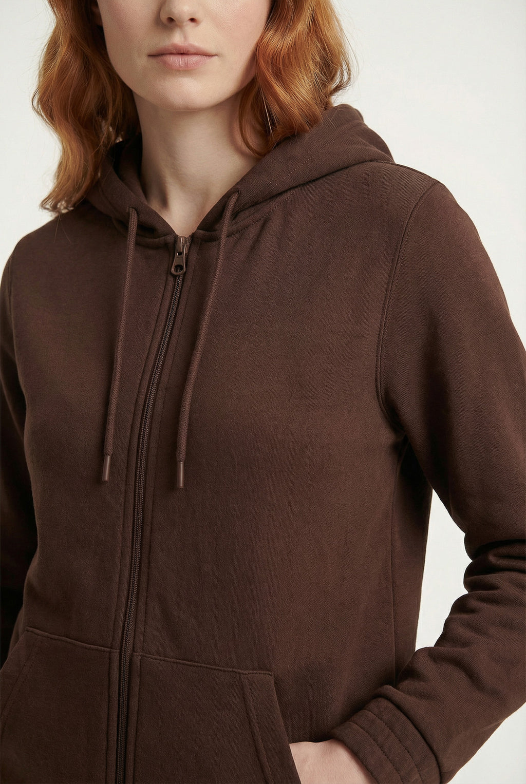 Jaqueta feminina moletom com capuz 61377