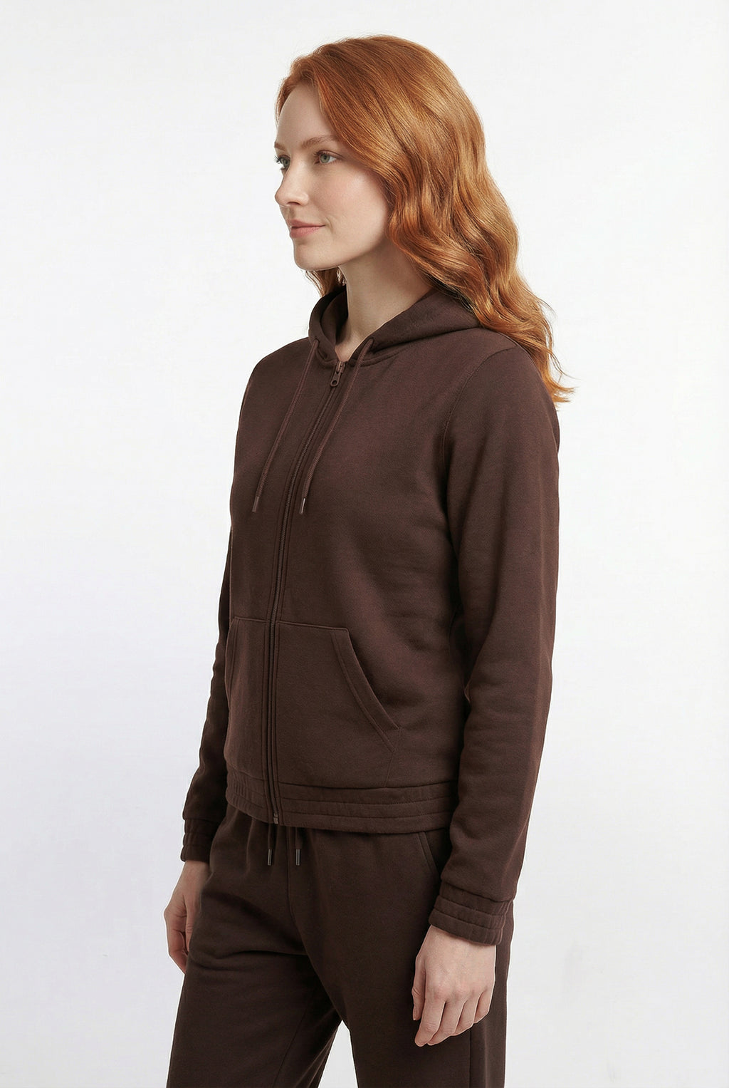 Jaqueta feminina moletom com capuz 61377