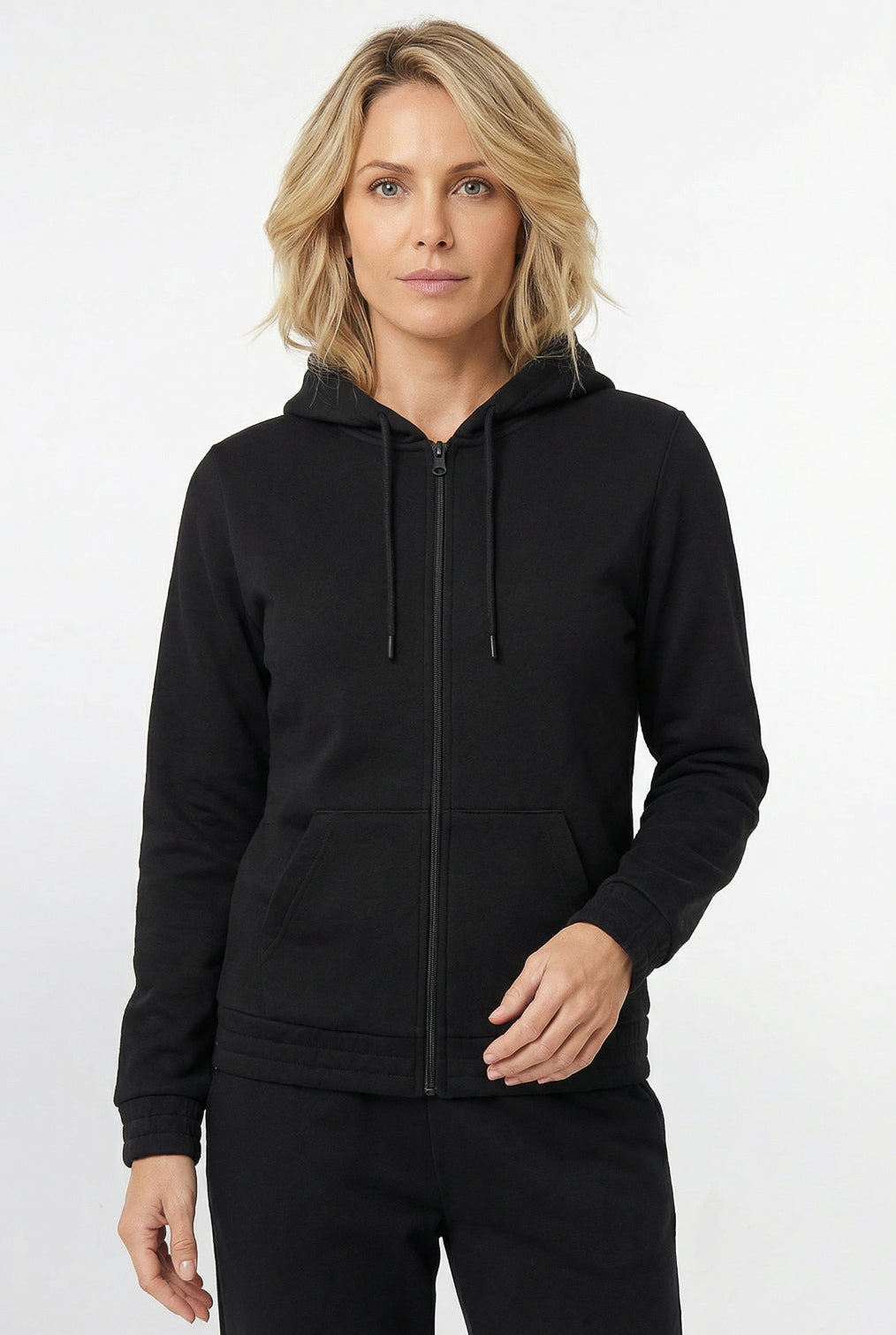Jaqueta feminina moletom com capuz 61377