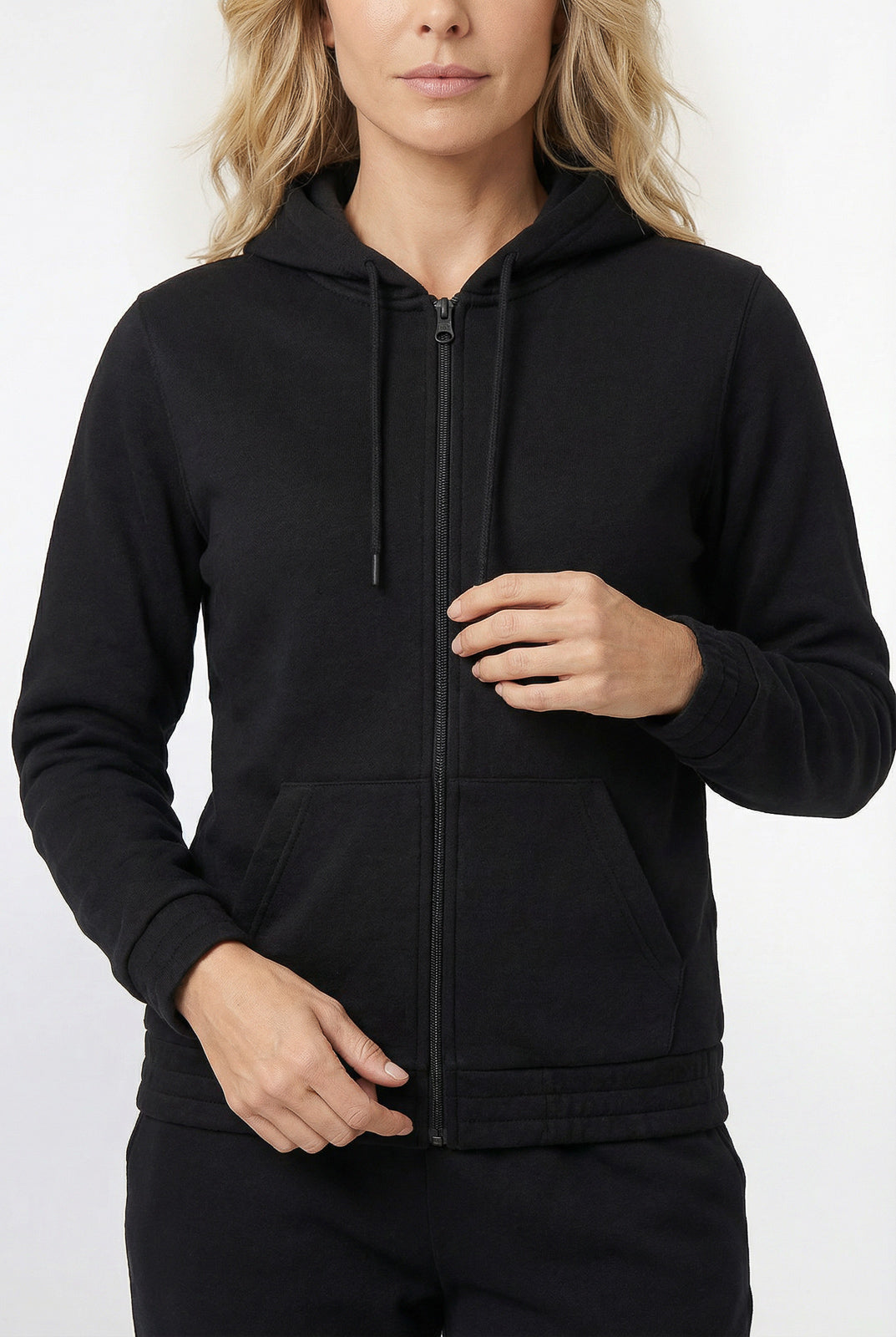 Jaqueta feminina moletom com capuz 61377