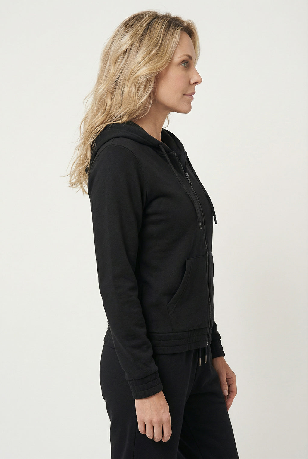 Jaqueta feminina moletom com capuz 61377