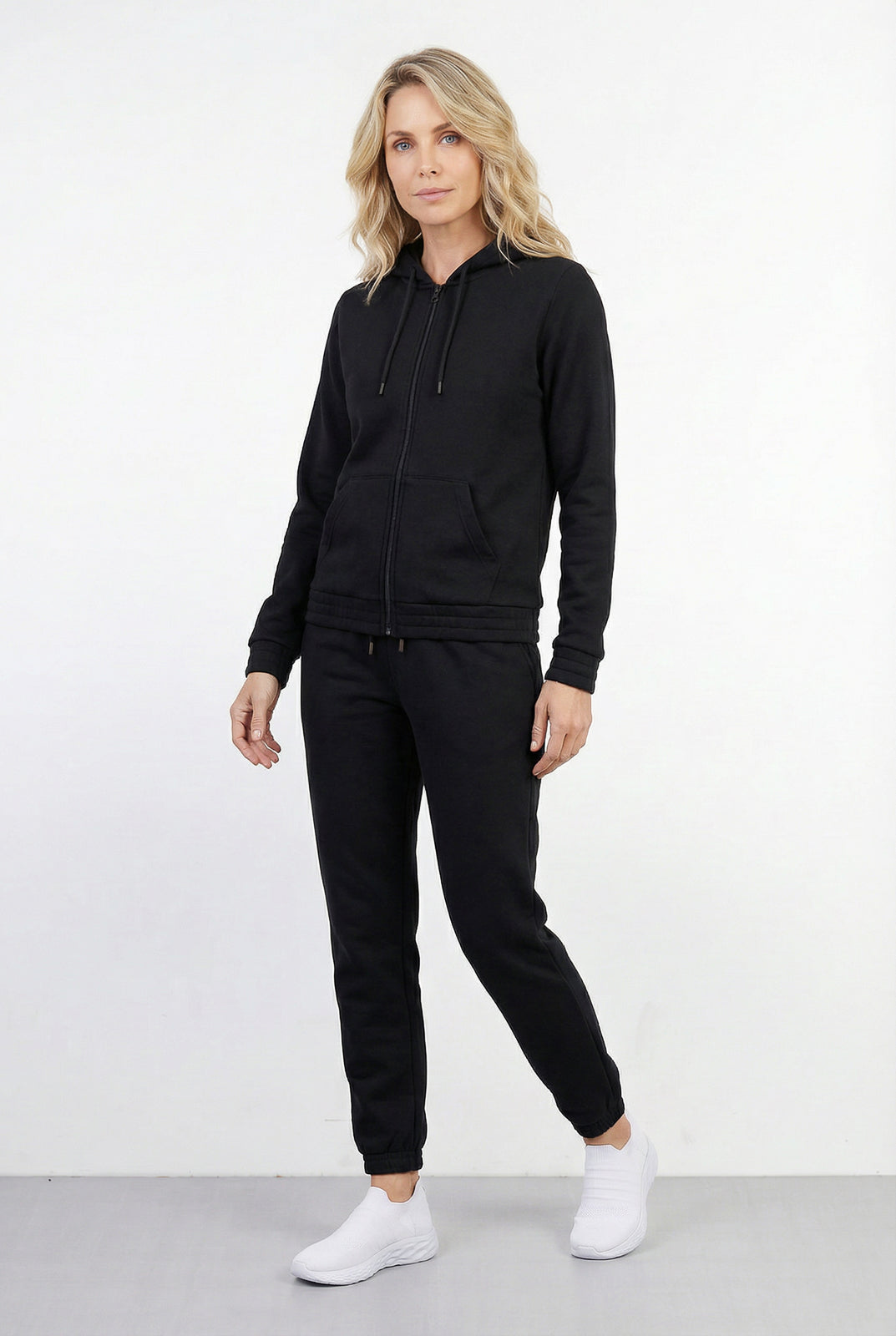 Jaqueta feminina moletom com capuz 61377