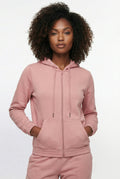 Jaqueta feminina moletom com capuz 61377