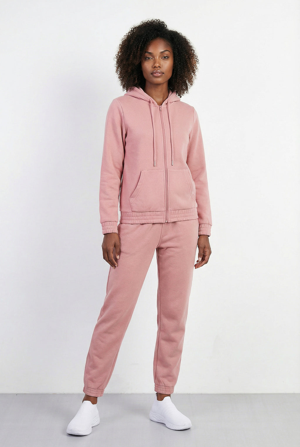 Jaqueta feminina moletom com capuz 61377