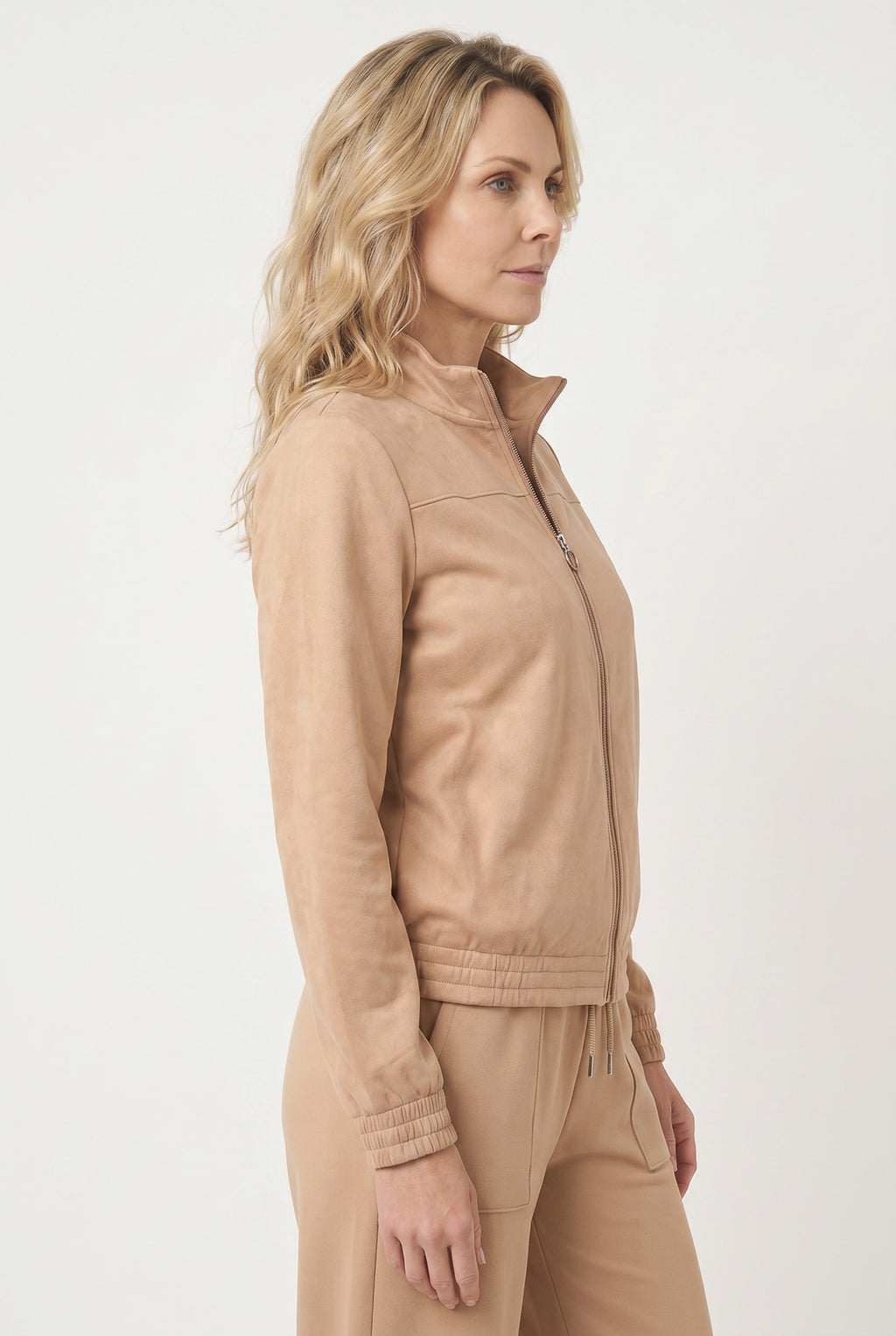 Jaqueta feminina básica moletom forrada 61379