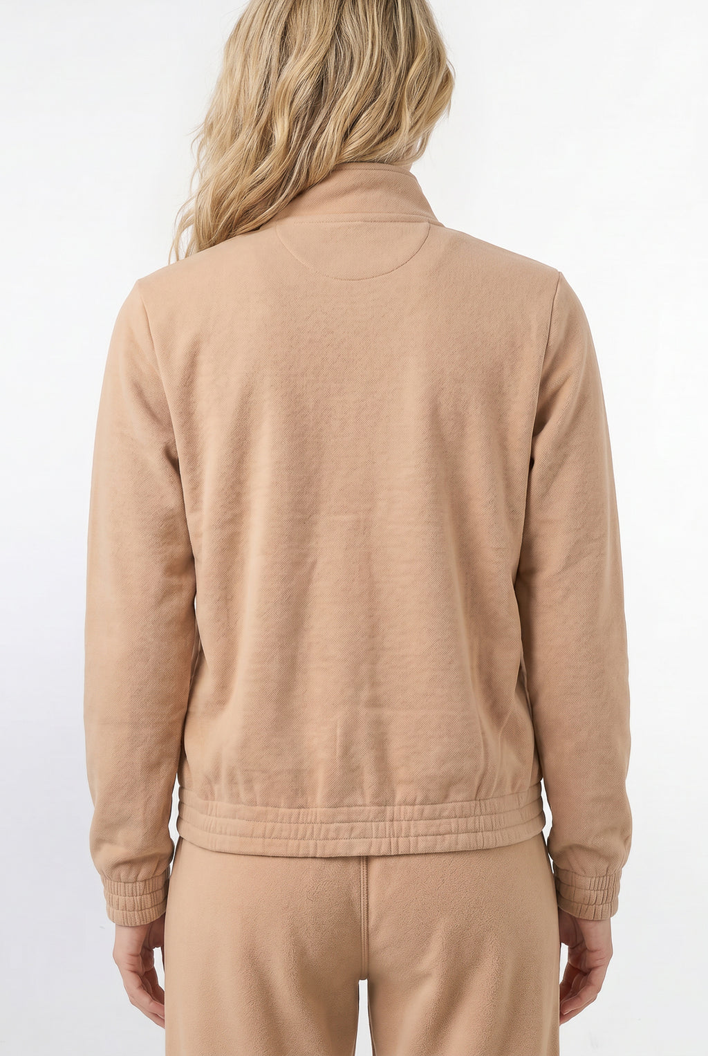 Jaqueta feminina básica moletom forrada 61379