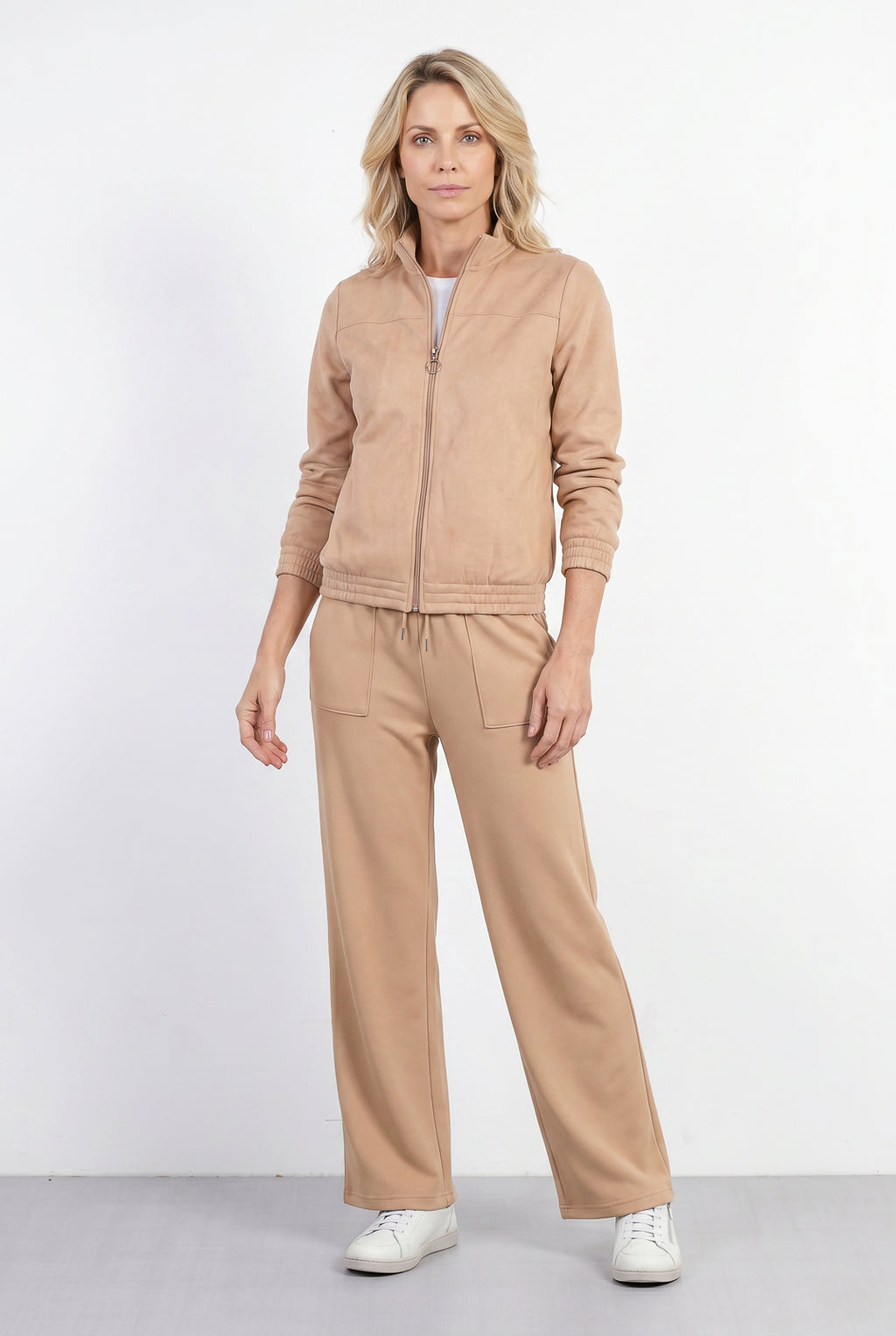 Jaqueta feminina básica moletom forrada 61379