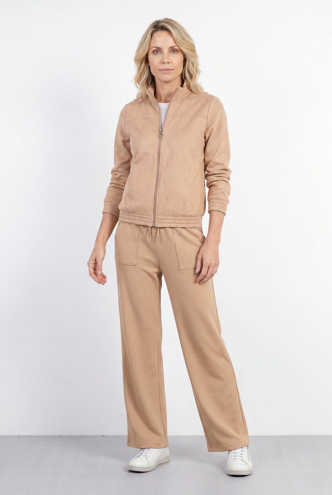 Jaqueta feminina básica moletom forrada 61379