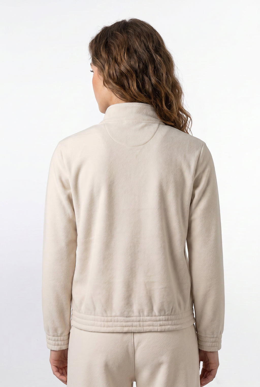 Jaqueta feminina básica moletom forrada 61379