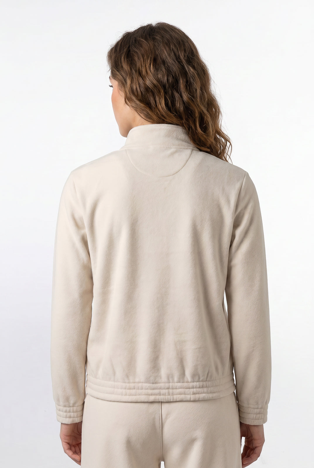 Jaqueta feminina básica moletom forrada 61379