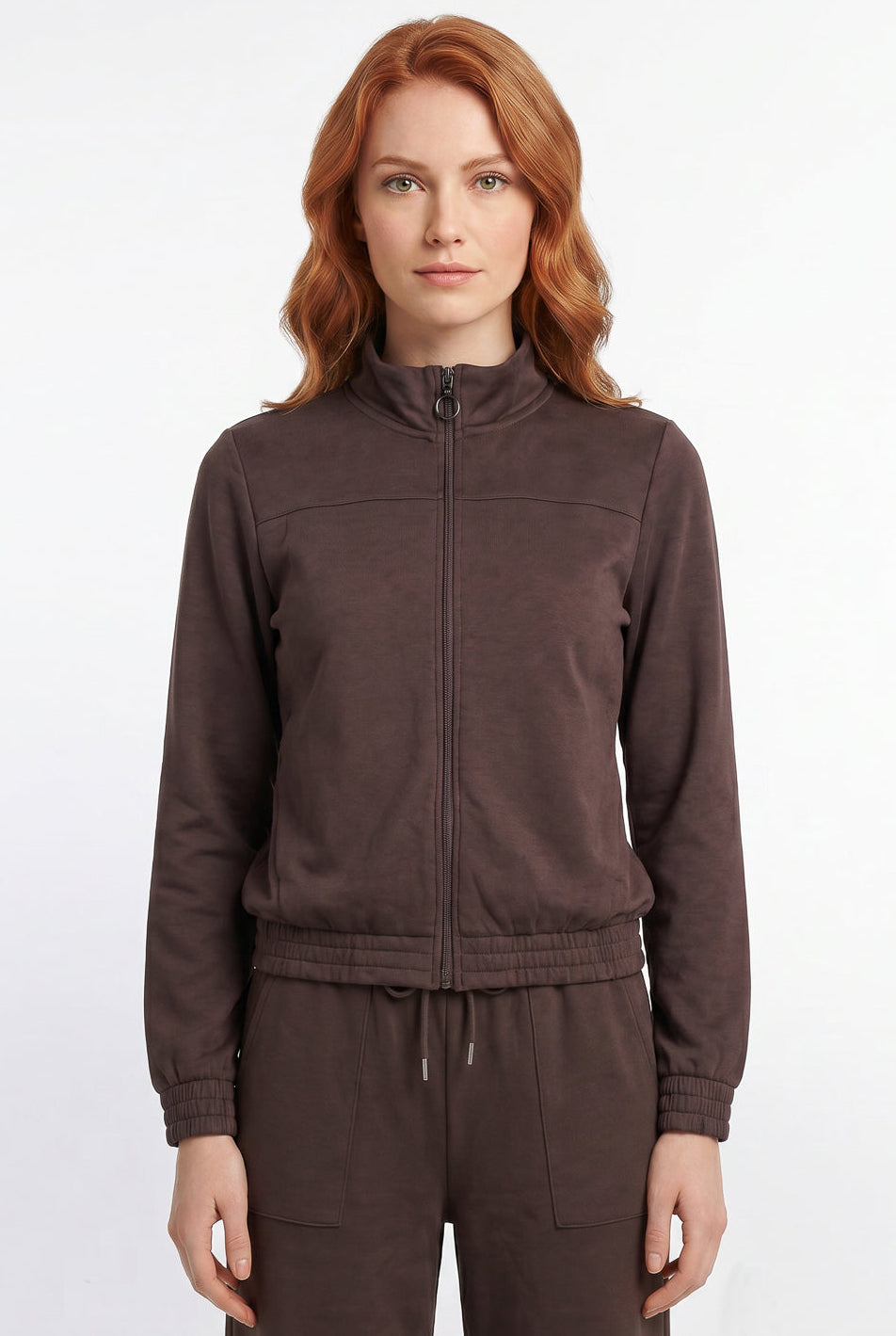 Jaqueta feminina básica moletom forrada 61379
