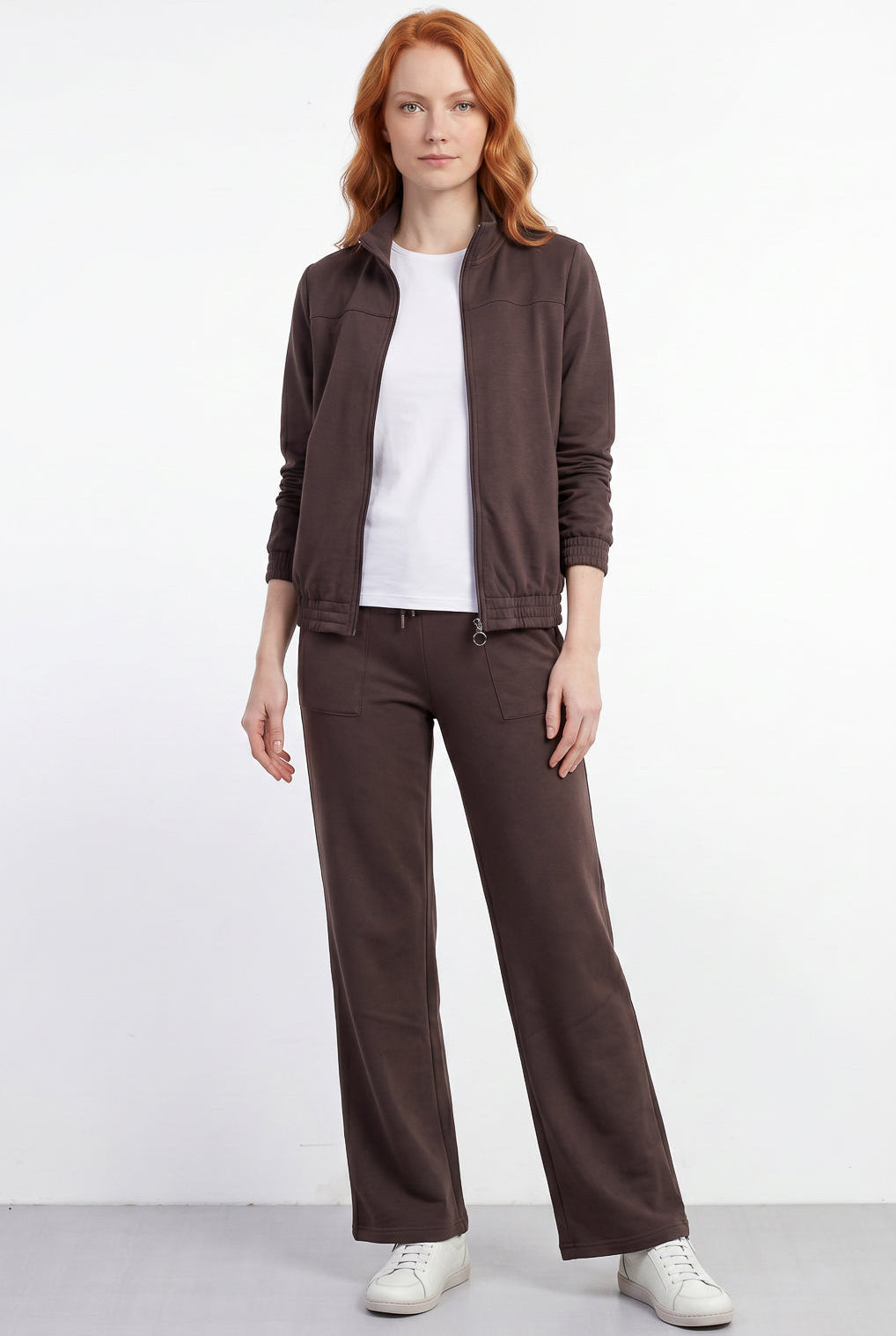 Jaqueta feminina básica moletom forrada 61379